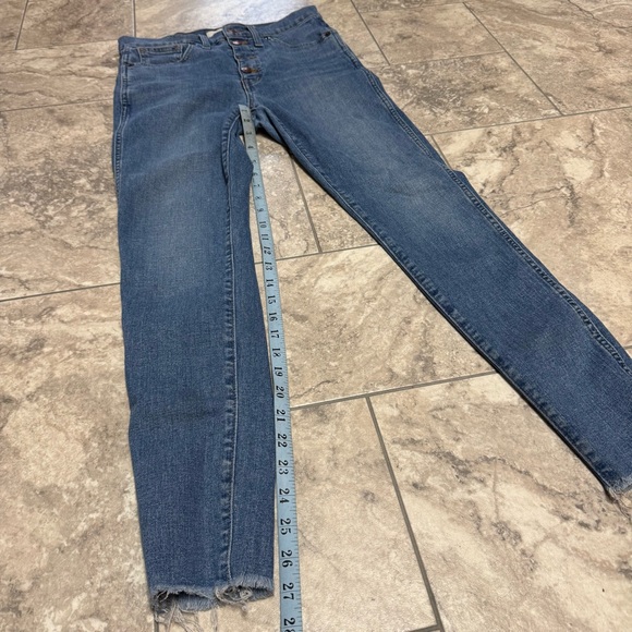 Madewell 10” High-Rise Skinny Jeans Dewitt Wash Button Fly Raw Hem size 27 - Picture 12 of 12